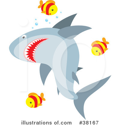Royalty-Free (RF) Shark Clipart Illustration by Alex Bannykh - Stock Sample #38167
