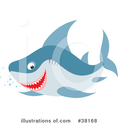Royalty-Free (RF) Shark Clipart Illustration by Alex Bannykh - Stock Sample #38168