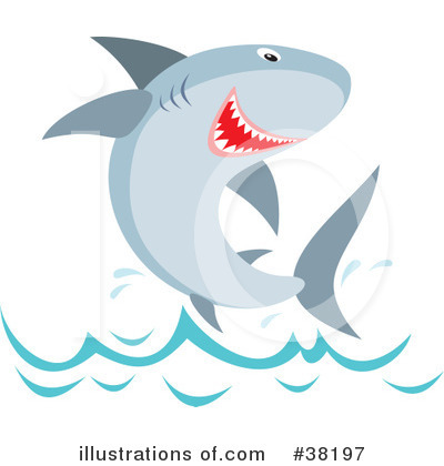 Royalty-Free (RF) Shark Clipart Illustration by Alex Bannykh - Stock Sample #38197