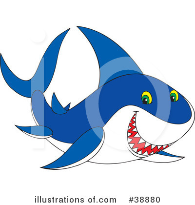 Royalty-Free (RF) Shark Clipart Illustration by Alex Bannykh - Stock Sample #38880