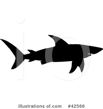 Royalty-Free (RF) Shark Clipart Illustration by Dennis Holmes Designs - Stock Sample #42566