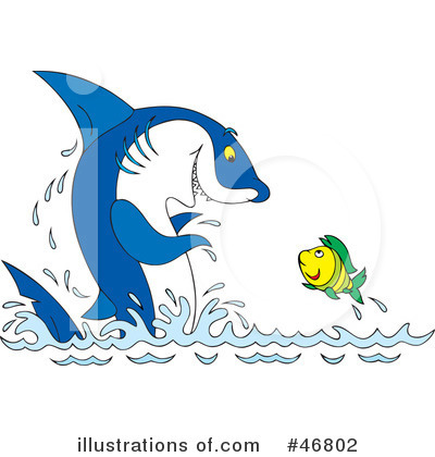 Royalty-Free (RF) Shark Clipart Illustration by Alex Bannykh - Stock Sample #46802