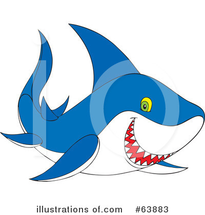 Royalty-Free (RF) Shark Clipart Illustration by Alex Bannykh - Stock Sample #63883