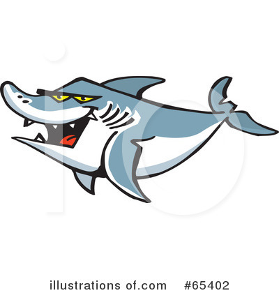 Royalty-Free (RF) Shark Clipart Illustration by Dennis Holmes Designs - Stock Sample #65402
