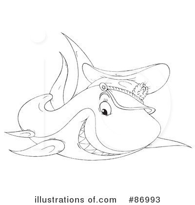 Royalty-Free (RF) Shark Clipart Illustration by Alex Bannykh - Stock Sample #86993