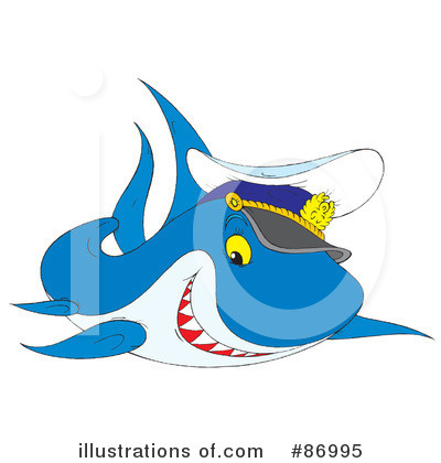 Royalty-Free (RF) Shark Clipart Illustration by Alex Bannykh - Stock Sample #86995