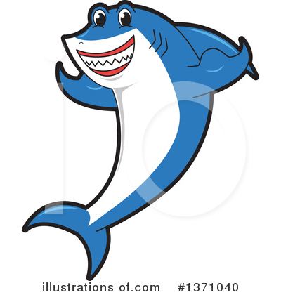 Royalty-Free (RF) Shark Mascot Clipart Illustration by Mascot Junction - Stock Sample #1371040