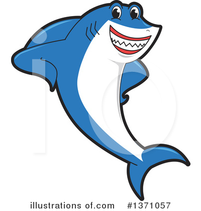 Royalty-Free (RF) Shark Mascot Clipart Illustration by Mascot Junction - Stock Sample #1371057