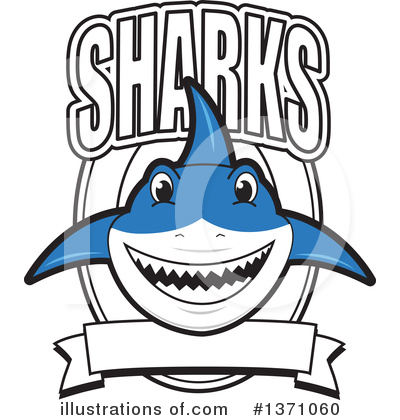 Royalty-Free (RF) Shark Mascot Clipart Illustration by Mascot Junction - Stock Sample #1371060