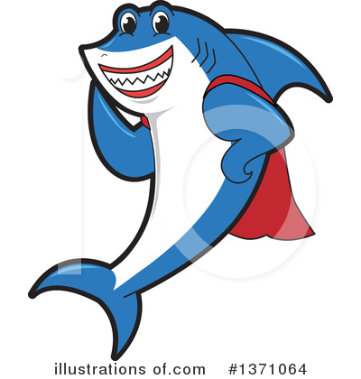 Royalty-Free (RF) Shark Mascot Clipart Illustration by Mascot Junction - Stock Sample #1371064