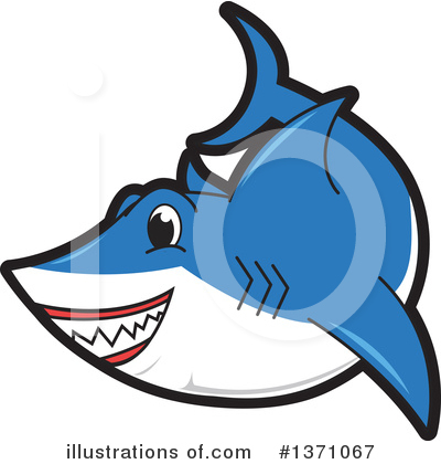 Royalty-Free (RF) Shark Mascot Clipart Illustration by Mascot Junction - Stock Sample #1371067