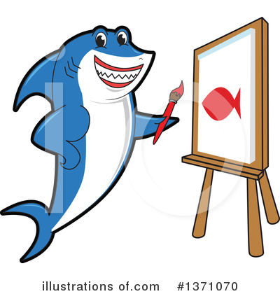 Shark Mascot Clipart #1371070 by Mascot Junction