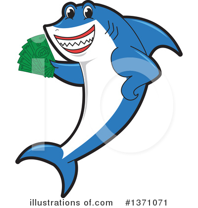 Royalty-Free (RF) Shark Mascot Clipart Illustration by Mascot Junction - Stock Sample #1371071