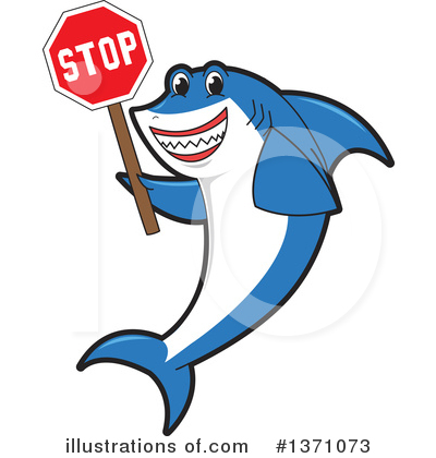 Shark Mascot Clipart #1371073 by Mascot Junction