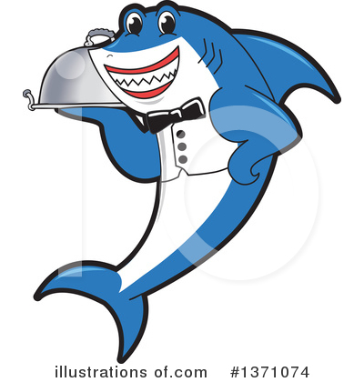 Royalty-Free (RF) Shark Mascot Clipart Illustration by Mascot Junction - Stock Sample #1371074