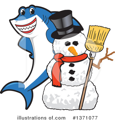Royalty-Free (RF) Shark Mascot Clipart Illustration by Mascot Junction - Stock Sample #1371077