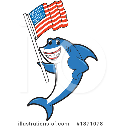 Royalty-Free (RF) Shark Mascot Clipart Illustration by Mascot Junction - Stock Sample #1371078