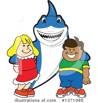 Royalty-Free (RF) Shark Mascot Clipart Illustration by Mascot Junction - Stock Sample #1371080