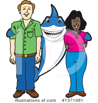 Royalty-Free (RF) Shark Mascot Clipart Illustration by Mascot Junction - Stock Sample #1371081