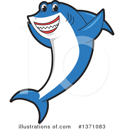 Shark Mascot Clipart #1371083 by Mascot Junction