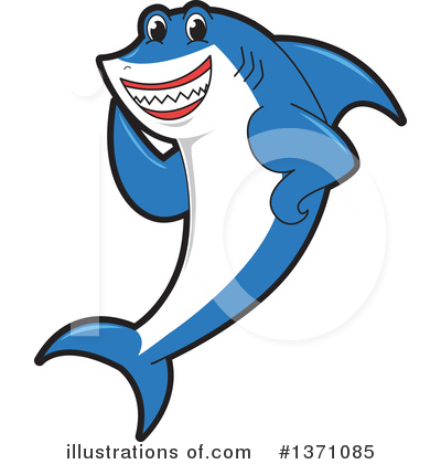 Shark Mascot Clipart #1371085 by Mascot Junction
