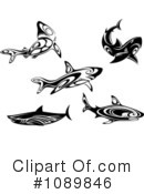 Sharks Clipart #1089846 by Vector Tradition SM