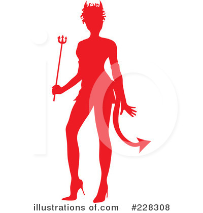 Royalty-Free (RF) She Devil Clipart Illustration by Pams Clipart - Stock Sample #228308