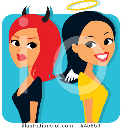 Royalty-Free (RF) She Devil Clipart Illustration by Monica - Stock Sample #45850