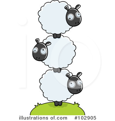 Royalty-Free (RF) Sheep Clipart Illustration by Cory Thoman - Stock Sample #102905