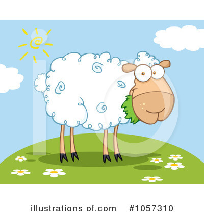 Royalty-Free (RF) Sheep Clipart Illustration by Hit Toon - Stock Sample #1057310