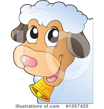 Royalty-Free (RF) Sheep Clipart Illustration by visekart - Stock Sample #1057425