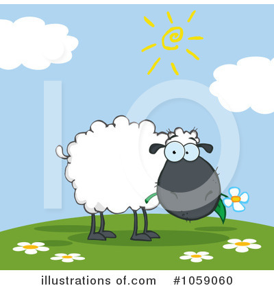 Royalty-Free (RF) Sheep Clipart Illustration by Hit Toon - Stock Sample #1059060