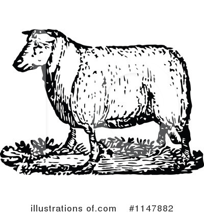 Sheep Clipart #1147882 by Prawny Vintage