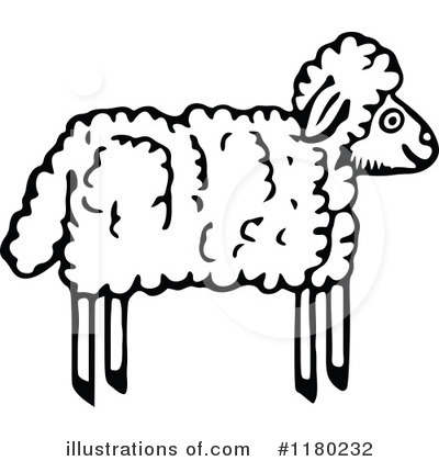 Royalty-Free (RF) Sheep Clipart Illustration by Prawny Vintage - Stock Sample #1180232