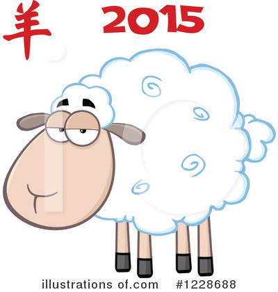 Royalty-Free (RF) Sheep Clipart Illustration by Hit Toon - Stock Sample #1228688