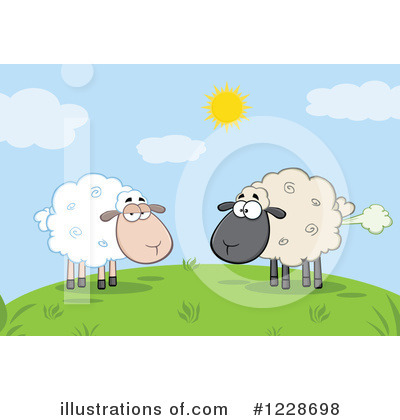 Royalty-Free (RF) Sheep Clipart Illustration by Hit Toon - Stock Sample #1228698