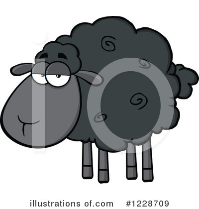 Royalty-Free (RF) Sheep Clipart Illustration by Hit Toon - Stock Sample #1228709