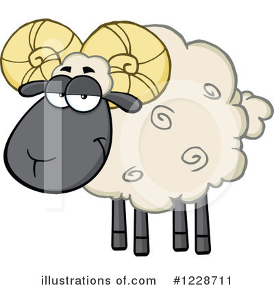 Royalty-Free (RF) Sheep Clipart Illustration by Hit Toon - Stock Sample #1228711