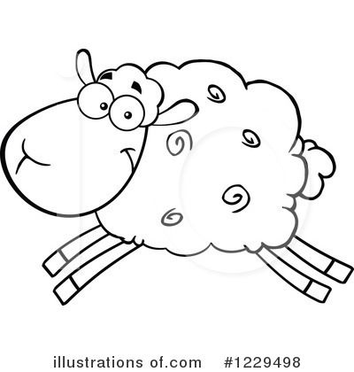 Royalty-Free (RF) Sheep Clipart Illustration by Hit Toon - Stock Sample #1229498