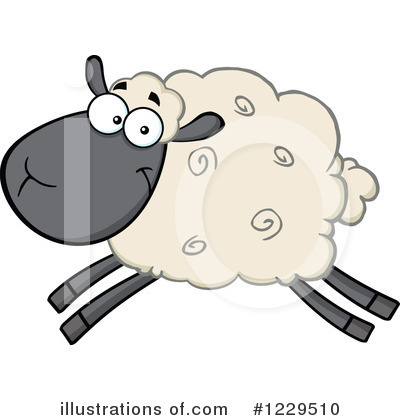 Royalty-Free (RF) Sheep Clipart Illustration by Hit Toon - Stock Sample #1229510