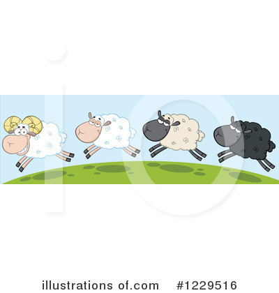 Royalty-Free (RF) Sheep Clipart Illustration by Hit Toon - Stock Sample #1229516