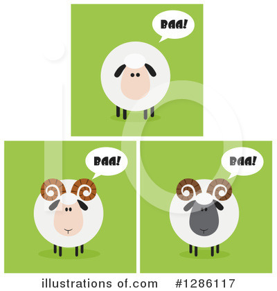 Royalty-Free (RF) Sheep Clipart Illustration by Hit Toon - Stock Sample #1286117
