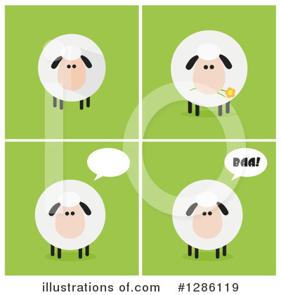 Royalty-Free (RF) Sheep Clipart Illustration by Hit Toon - Stock Sample #1286119
