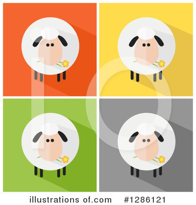 Royalty-Free (RF) Sheep Clipart Illustration by Hit Toon - Stock Sample #1286121