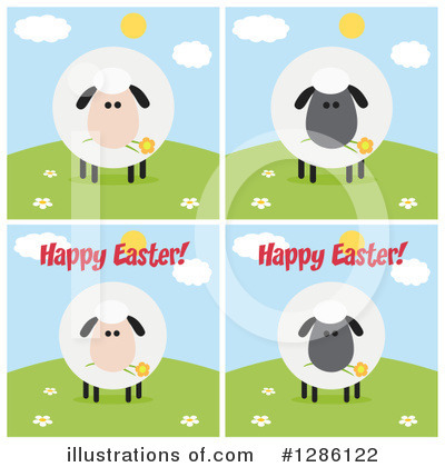 Royalty-Free (RF) Sheep Clipart Illustration by Hit Toon - Stock Sample #1286122