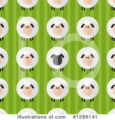 Black Sheep Clipart #1286141 by Hit Toon