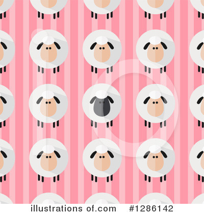 Black Sheep Clipart #1286142 by Hit Toon