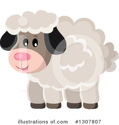 Royalty-Free (RF) Sheep Clipart Illustration by visekart - Stock Sample #1307807