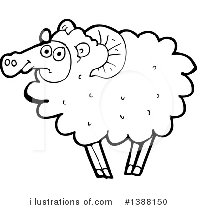 Royalty-Free (RF) Sheep Clipart Illustration by lineartestpilot - Stock Sample #1388150