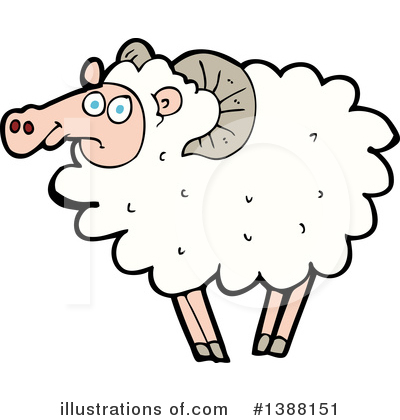 Royalty-Free (RF) Sheep Clipart Illustration by lineartestpilot - Stock Sample #1388151